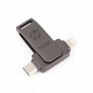 HP แฟลชไดรฟ์ USB USB 3.0ไลท์นิ่งสติ๊ก 512GB 1TB 2TB พร้อมแฟลชไดร์ฟ TYPE-C สำหรับ IPhone17/16/15/14/1