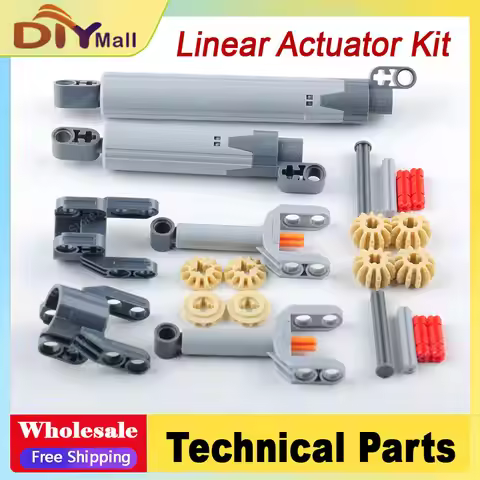 MOC Linear Actuator Kit High-Tech Telescopic Push Rod for Legoeds 61927/92639/40918 Dynamic Building