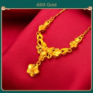 ASIX GOLD สร้อยคอทองคำแท้ สร้อยคอจี้ ทอง 24K การประกันคุณภาพ ไม่ดำ ไม่ลอก  จี้ต่างๆ 8 สไตล์  จี้ดอกไม้ จี้โบว์  จี้หัวใจ  ของขวัญที่ดีที่สุด