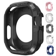 Carbon fiber pattern Watch Case for Apple Watch Ultra 49mm TPU Protective Case Hollow Frame Bumper for iWatch Ultra Cover