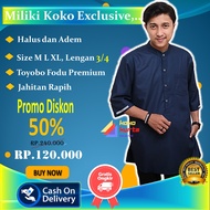 Clothing Shirt Bsju Bj Tops Hem Koko Sturdy Muslim 3/4 Sleeve Men Peria Priya Teenagers Kurta Pakistani Navy Blue Navi Boys Boys Adult Male Plain Koko Sleeve 3/4 Men Toyobo Latest Premium Ori Ammu Amu