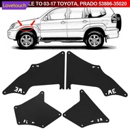 LOVETOUCH 1Set Fender Liners Splash Guards Shield Apron Seal Mud Flaps W Clips For Toyota Land Cruis