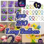 [1pcs] 1.8gram Matte Long Balloon 260 Balloon Long Ballon Panjang Twist Balloon Belon Panjang Baloon