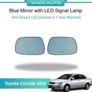 VACC AUTO Blue Mirror with LED Signal Lamp Side Rearview Winker Mirror Lens For Toyota Altis 9th Gen