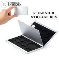 Memory Card Aluminum Storage Box 18in1 16 MicroSD and 2 SD Card