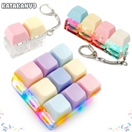 KATAKANVD Fidget Keychain, Keys Button Relief Stress Finger Keyboard Cap, Relaxing Keycap DIY Keyboa