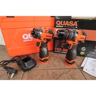 Quasa 16V Lithium-ion Brushless Impact Drill & Driver Combo Set