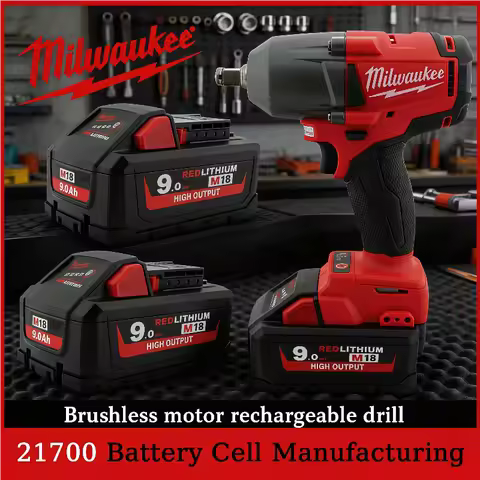 Milwaukee 18V Battery 9AH 9000mAh 21700 compatible with 813NM wrench, compatible with Milwaukee powe