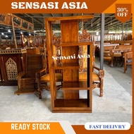 Almari buku kayu Jati Rak Buku Jati Teak Wood Book shelf Rak Buku Jati Teak Wood Display Rack