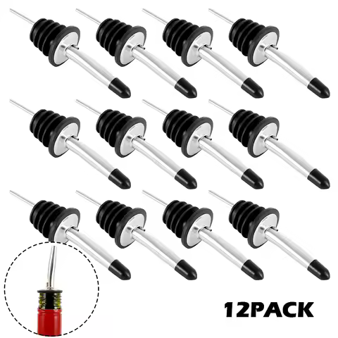 Stainless Steel Whisky Liquor Oil Wine Bottle Pourer Cap Spout Stopper Mouth Dispenser Bartender Bar