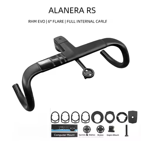 Alanera RS 28.6mm DCR RHM cockpit Carbon Integrated Aero Handlebar Full Internal Cable Routing for D