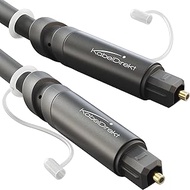 TOSLINK Cable, optical audio cable – 0.5m – Fibre optic lead for soundbars, with protective cap (dig