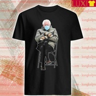 Bernie Sanders Mittens Sitting Black Tshirt Inauguration Day Meme