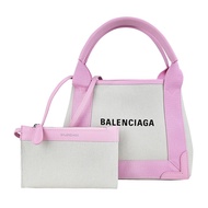 BALENCIAGA 巴黎世家 經典NAVY CABAS帆布二用包/子母包（XS/亮粉） _廠商直送