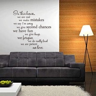 In this house, we are real house decals, household vinyl wall stickers, quotation text, living room background decoration