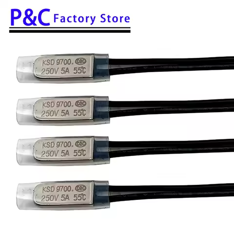 2PCS KSD9700 0C-250C Thermostat 45C 50C 85C 90C 95C 150C Bimetal Disc Temperature Switch N/O Thermal