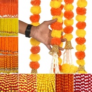 1.5M Happy Diwali Pendant 2025 New Style Marigold Wedding Decoration Diwali Party Hanging Ornament