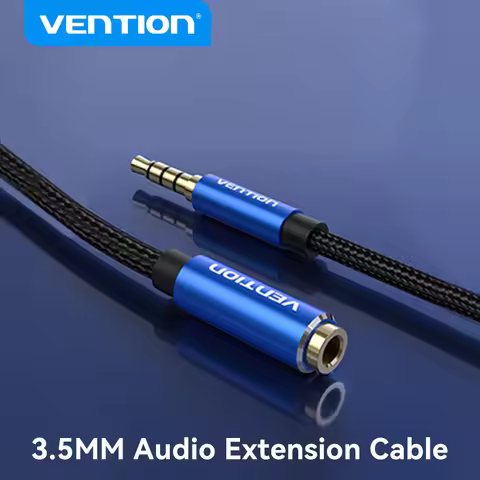 Vention Jack 3.5mm Aux Extension Cable for Car Laptop Mini PC TV Xiaomi Huawei Stereo 3.5 mm Audio J