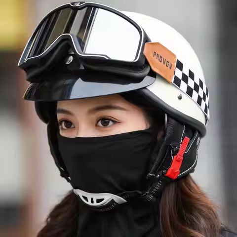 VGV L09 open helmet, DOT certified retro motorcycle helmet, men and women wear motorcycle safety hel