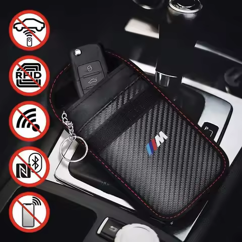 Car RFID signal blocking carbon fiber key case For BMW M G30 G38 M3 M5 1 X2 X3 X4 X5 325i 320Li 325L