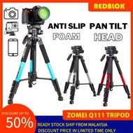 🔥 READY STOCK 🔥 Redblok Q111 Travel Tripod  Portable Camera Lightweight DSLR ZOMEI  Br Smartphone Tr