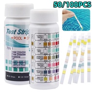 7 In 1 Swimming Pool Ph Test Strip Chlorine Value Alkalinity Hardness Test Strip Ph Meter Aquarium P
