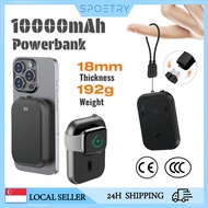 10000mAh Powerbank Thin Powerbank Iphone/iwatch Powerbank and Type-C Wireless Fast Charing Powerbank
