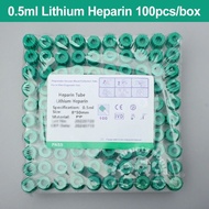 100pcs Sterile Micro Blood Collection Tube 0.5ml 1ml Lithium Sodium Heparin EDTAK3 for Human Animal 