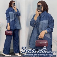 ALIA JEANS SET FASHIONABLE CASUALWanita SENA RANI JEANS SET
