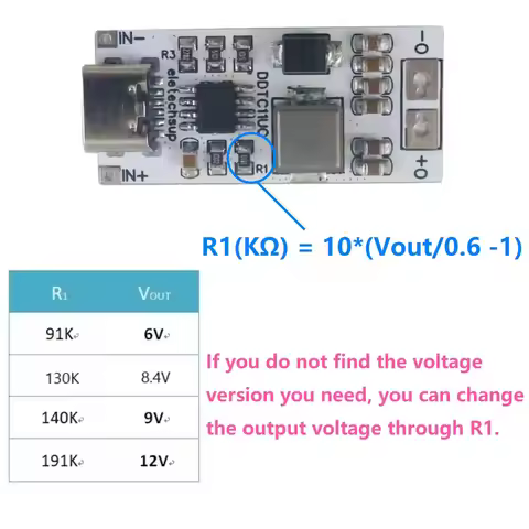 DC-DC Boost Converter Power Supply for QC PD High Power Mobile Phone Charger 3.5A USB C TYPE-C to DC