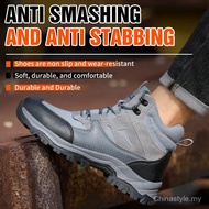 steel toe work shoes high top boots for men anti puncture construction site safety shoes lightweight