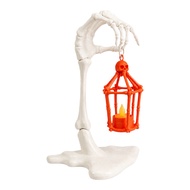Creepy Haunted House Prop 3d Printed Halloween Skeleton Hand Lantern with Led Candle – Spooky Indoor