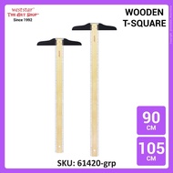 [WESTSTAR]  Wooden Ruler T Square / T Ruler / Pembaris kayu  / Drawing Ruler/ T Square 90cm / 105cm