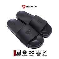 Rootly - Simple Full Black Flame Tpr Sandals
