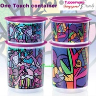 2'1528* Tupperware One Touch 2L & 950ml/OT Mural/One Touch Canister Small/One Touch Mural - Girrafe 