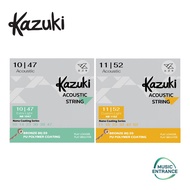 Kazuki Nano Coating Bronze 80/20 10-47 11-52 สายกีตาร์โปร่ง Kazuki เคลือบนาโน Acoustic Guitar String