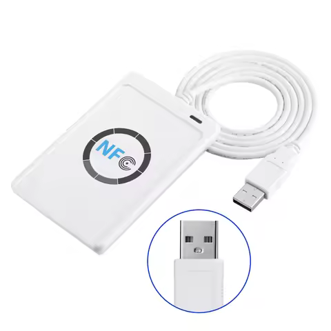 Portable Adapter NFC RFID Reader Writer ACR122U ISO 14443A/B Software in White IC Card Reader Contac