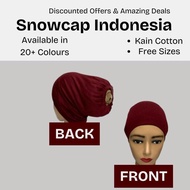 Inner Snow Cap Cotton Indonesia | Tudung Snowcap ( Hole at Back )✨Black, White, Navy Blue, Off White