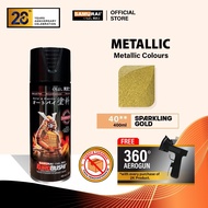 Samurai 040 Sparkling Gold Metallic Colour - Aerosol Coating Spray Paint for Automotive Car Motorcyc