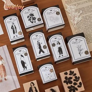 YOLANDA Rubber Stamps, DIY Vintage Wood Stamp,  Handmade Charming Plants Stamp DIY Scrapbooking