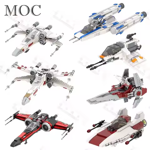 Movie Series Starfighter Building Blocks Sci-Fi Interstellar Military Combat Aircraft Model Decorati