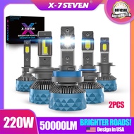 X-7SEVEN Apollo Plus 3-Year Warranty 220W 50000LM CANBUS Car LED Headlight Bulb H4 H11 HB3 H7 H1 HB4