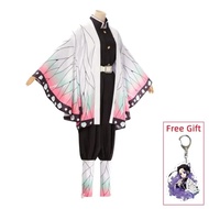 Kochou Shinobu Cosplay Trang Phục Anime Shinobu Tóc Giả Haori Đồng Phục Phụ Nữ Trẻ Em Halloween Quần