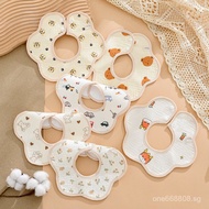 Pure cotton baby drool bib for boys, waterproof cotton bib for newborns, feeding bib 4JRH