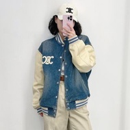 Celine 25Fw早秋新款 水洗色牛仔布寬鬆棒球夾克外套 Parka Jacket 件褸 外褸 風褸 Wind Breakers Wind Stopper