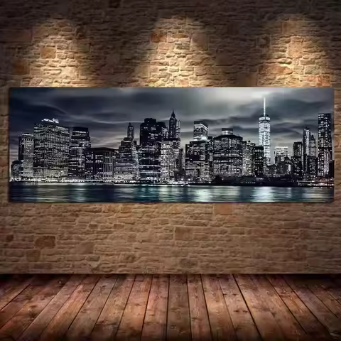 Sunset New York Manhattan Extra Large Big Size 5D Diamond Art Painting Landscape City Full Mosaic Em