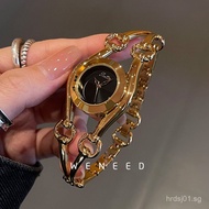 weneed Vintage Women's Watch Luxury Brand Niche Women's Luxury High-End Bracelet Steel Band Women's 
