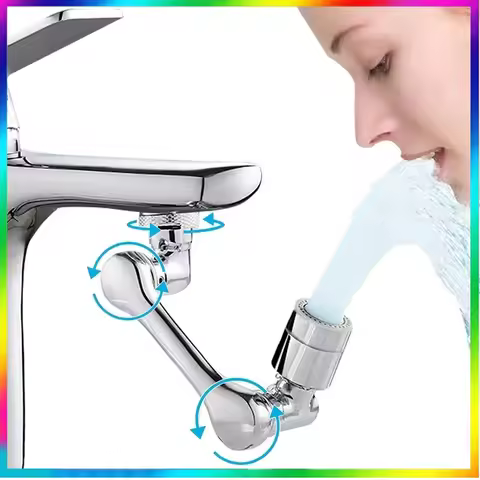 Rotating Faucet Extender Robotic Arm Faucet Extender Universal Rotating Splash-proof Extension Joint