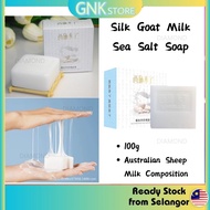 GNK STORE Handmade Soap Whitening Soap Sea Salt Soap Goat Milk Cleaner Anti acne Body 100g 羊奶皂 海盐皂