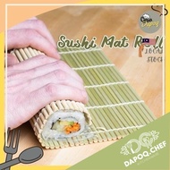 DC Bamboo Sushi Mat Green Large Non Stick Rolling Mat Good Product Quality DIY Maker Rice Roller Chi